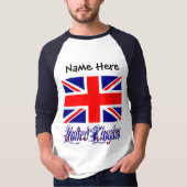 イギリス国旗 ブラック 個人名入れ Tシャツ (正面)