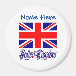 イギリス国旗 ブルー カスタマイズ マグネット
