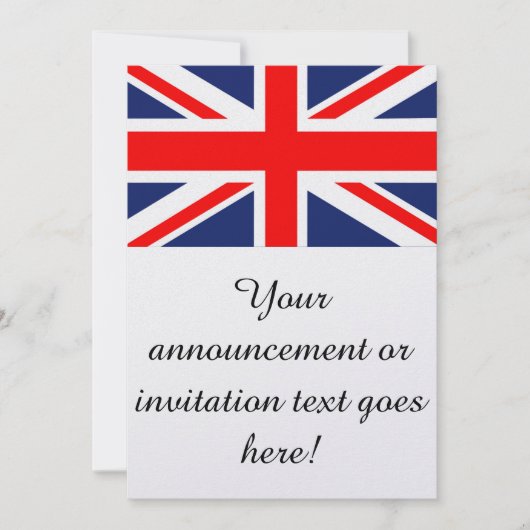 イギリス国旗 ユニオンチャック 招待状 (正面)