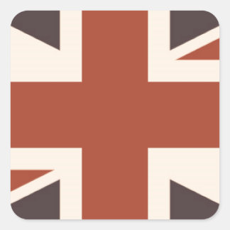 イギリス国旗 – レトロ スクエアシール