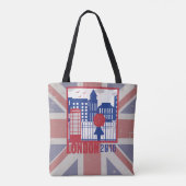 イギリス国旗 ロンドンの風景 年 トートバッグ (裏面)