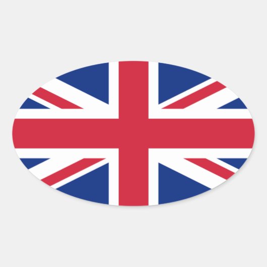イギリス国旗、北アイルランド国旗 楕円形シール (正面)