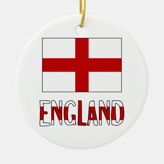 イギリス国旗＆国名 セラミックオーナメント (正面)