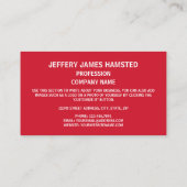 イギリス国旗、国統一された旗 名刺 (裏面)