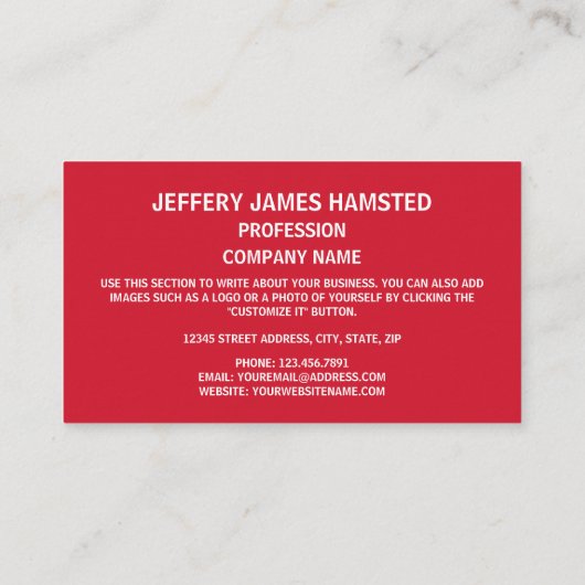 イギリス国旗、国統一された旗 名刺 (裏面)