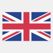 イギリス国旗、国統一された旗 長方形シール (正面)