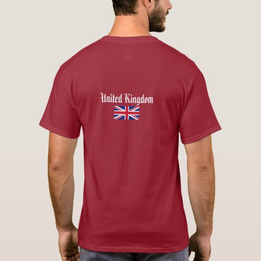 イギリス国旗、国統一された旗 Tシャツ (裏面)