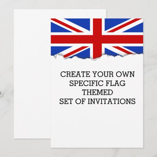 イギリス国旗 招待状 (正面/裏面)