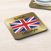 イギリス国旗+文字コースター コースター (左側)