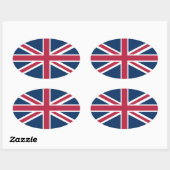 イギリス国旗 楕円形シール (シート)