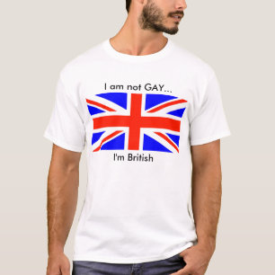 イギリス国旗、私はゲイではない…私はイギリスだ Tシャツ
