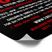 イギリス国旗、英語コース広告 ポスター (角)