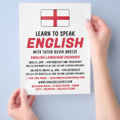 イギリス国旗、英語コー広告ス チラシ (手)