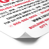 イギリス国旗、英語コー広告ス ポスター (角)