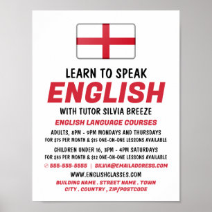 イギリス国旗、英語コー広告ス ポスター