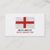 イギリス国旗、英語チューター、先生 名刺 (正面)