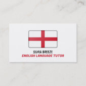 イギリス国旗、英語チューター、先生 名刺 (正面)