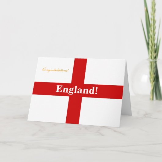 イギリス国旗 – Engerland!エンガーランド!おめでとう カード (正面)