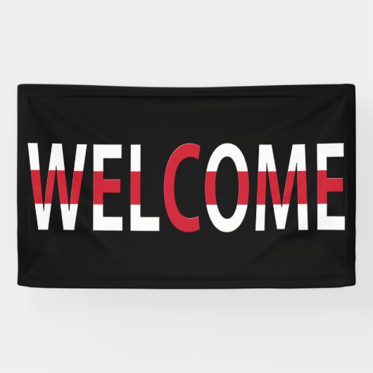 イギリス国旗(h) bnrtにオーバーレイされた歓迎 横断幕 (横)