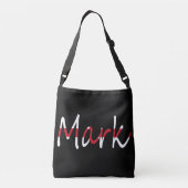 イギリス国旗cbbcntに上書きされた任意の名前 クロスボディバッグ (裏面)