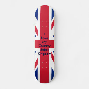 イギリス国旗MUSEUM Zazzle - I Love My Country UK スケートボード
