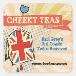 イギリス国旗teabag手ブレンドteasラベル スクエアシール