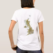 イギリス国旗xマップTシャツ Tシャツ (裏面)