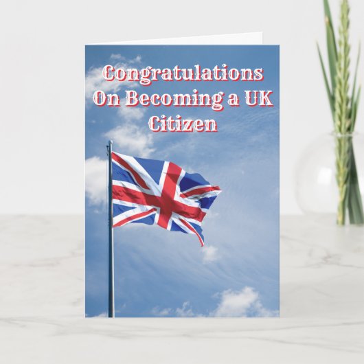 イギリス国民の英国へおめでとう カード (正面)