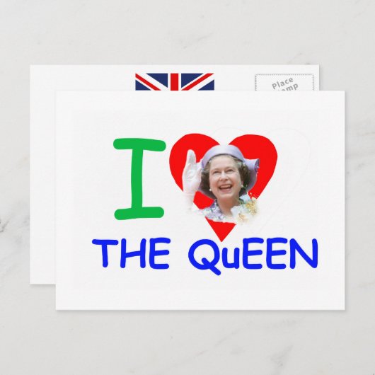 イギリス国王 - エリザベス2世 ポストカード (正面/裏面)