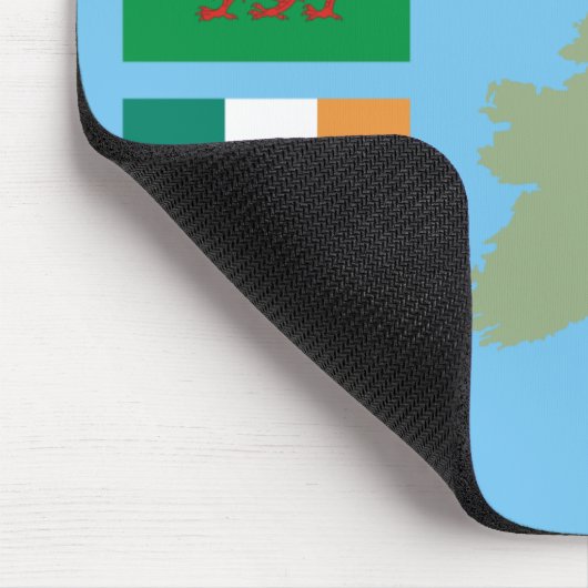 イギリス地図および旗 マウスパッド (コーナー)