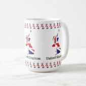 イギリス地図内国旗デザイン - お土産 コーヒーマグカップ (正面右)