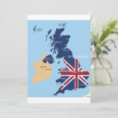 イギリス地図 招待状 (スタンド正面)