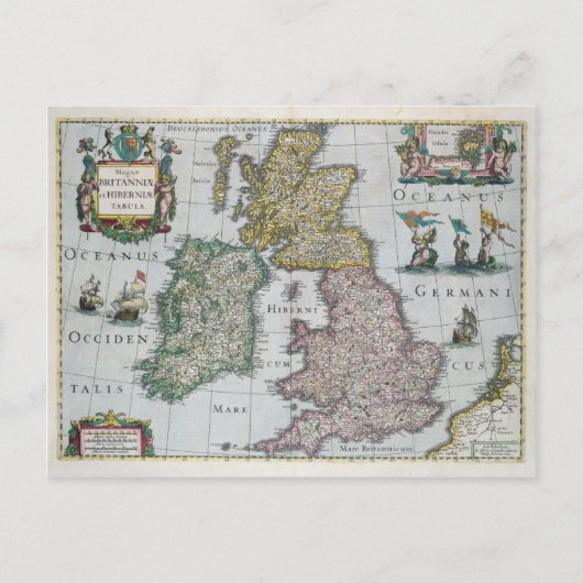 イギリス地図 | 1631 ポストカード (正面)