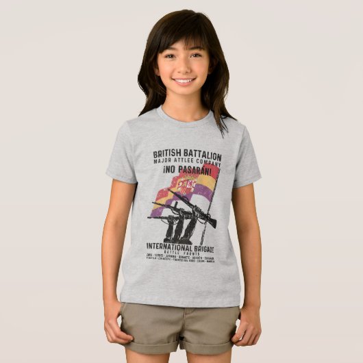 イギリス大隊 アトリー中隊 トライブレンドＴシャツ (正面全面)