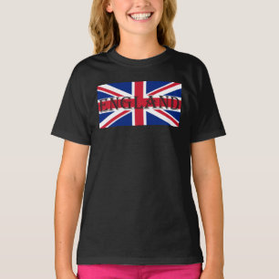 イギリス女子ユニオンジャック国旗 Tシャツ