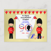 イギリス女王エリザベス二世90誕生日 ポストカード (正面)