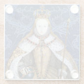 イギリス女王エリザベス・チューダー ガラスコースター (裏面)