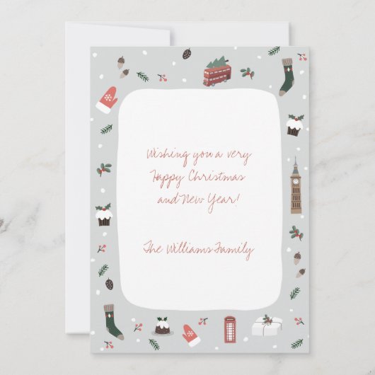 イギリス季節のごあいさつクリスマスカード (裏面)