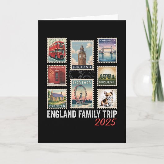 イギリス家族旅行2025切手 ロンドンアイ カード (正面)
