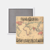 イギリス帝国を示す世界地図 マグネット (正面/裏面)
