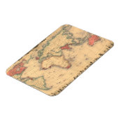イギリス帝国を示す世界地図 マグネット (左側)