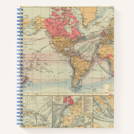 イギリス帝国，ルート，海流 ノートブック (正面)