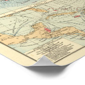 イギリス帝国、航路、海流 ポスター (角)