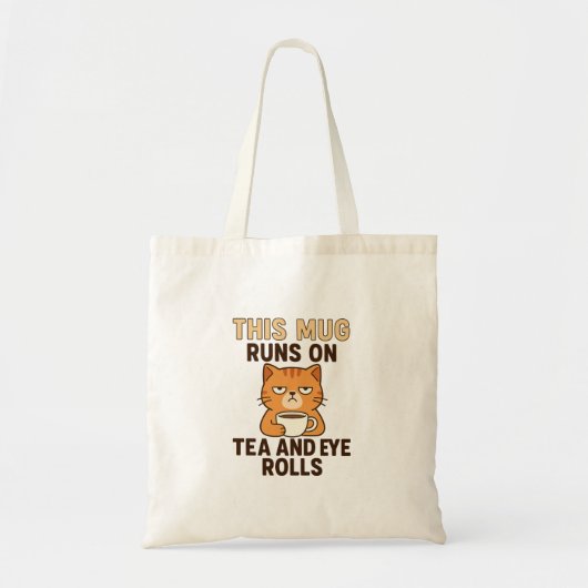 イギリス式お茶目なマグカップ - お茶と目を回す私たちへ トートバッグ (正面)