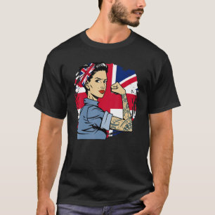 イギリス強い女性統一された王国ブ素晴らしリタ Tシャツ