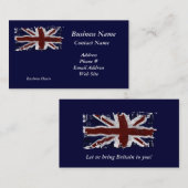 イギリス愛国国旗、ユニオンジャック、ユニオン国旗 名刺 (正面/裏面)