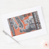 イギリス戦争時のポスターの復刻版 長方形シール (封筒)