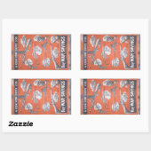 イギリス戦争時のポスターの復刻版 長方形シール (シート)