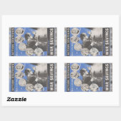 イギリス戦争時のポスターの復刻版 長方形シール (シート)