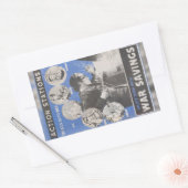 イギリス戦争時のポスターの復刻版 長方形シール (封筒)